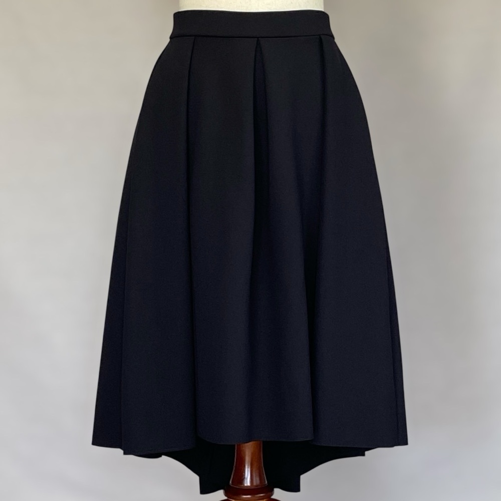 Marie Saint Pierre Notection Pleated High Low Midi Skirt With Pockets